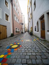 Colourful cobblestones