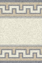 Decorative border pattern with mosaic tile