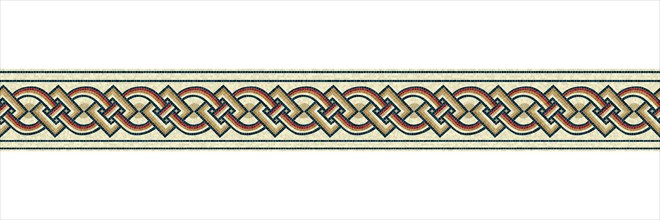 Horizontal border mosaic tiles