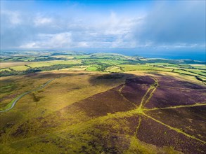 Moorland and Farms from a drone