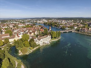 Aerial view of Lake Constance with the Seerhein