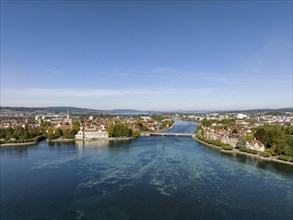 Aerial view of Lake Constance and the Seerhein