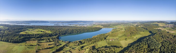 Aerial panorama of Mindelsee