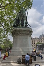 Equestrian statue of Charlemagne and his guards