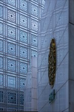 Decorative glass façade of the Arab World Institute