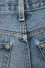 Back jeans close up