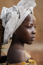 Close up beautiful african girl portrait