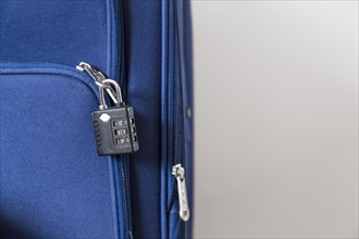 Close up suitcase lock