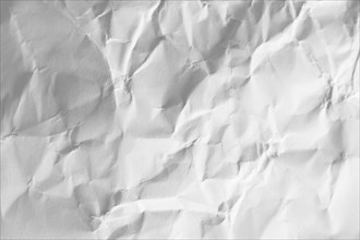 Copy space crumpled white paper
