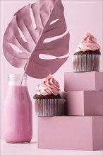 Cupcakes boxes monstera leaf