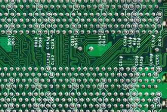 Detailed view computer circuit board