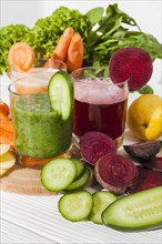 Different vegetable juices