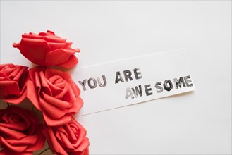 Message you are awesome with flowers