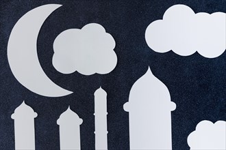 Mosque clouds made paper