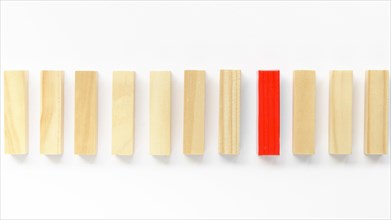 Pack wooden bricks red one