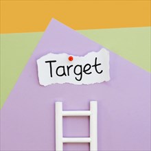 Top view target paper with ladder