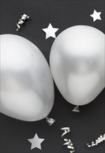 White balloons party
