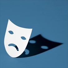 Blue monday with sad mask