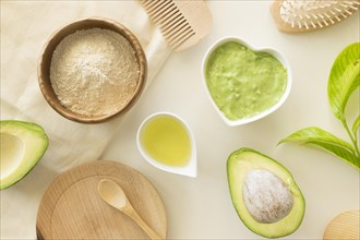 Composition spa treatment avocado items