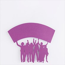 Cutout female figures paper