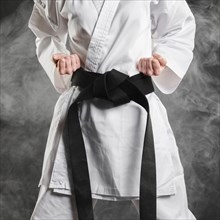 Fighter kimono with black belt