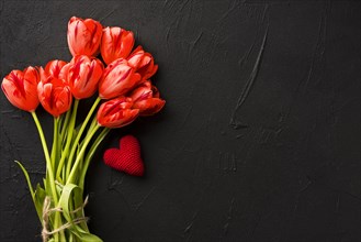 Heart bouquet tulips