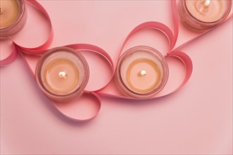 Hearts with candles inside