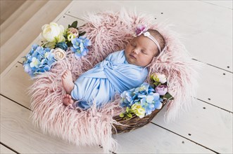 Newborn baby sleeping basket