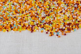 Small beads scattered table