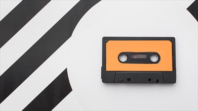 Vintage cassette tape modern background