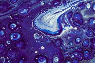 Abstract starry night bubbles acrylic painting