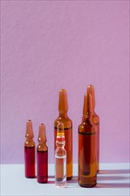 Arrangement different vials