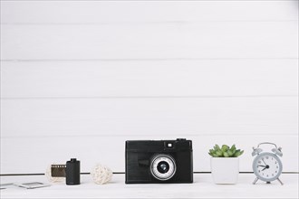 Camera with clock plant negatives