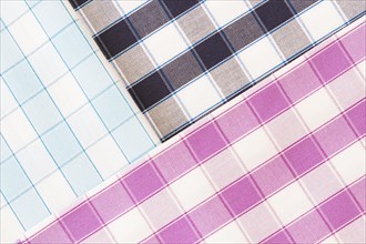 Different check pattern fabric background