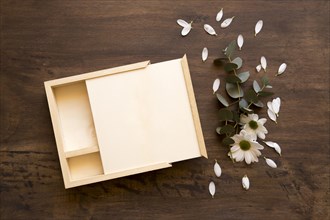 Floral mockup with box