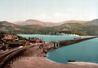Bridge over the estuary of the River Mawddach at Barmouth