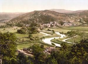 Landscape in the Valley of Festiniog in the Welsh county of Gwynedd