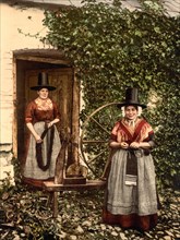 National traditional costume in Wales around 1880