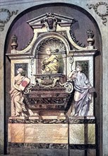 The tomb of Galileo in Santa Croce in Florence