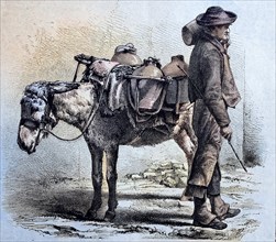 Man with a donkey