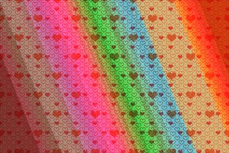 Hearts patterns template for greeting card or valentine s day