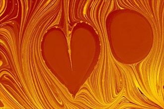Abstract picture of the heart. Creative marbling heart pattern background texture
