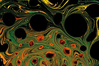 Ebru marbling handmade art
