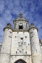 Medieval clock tower in La Rochelle