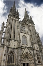 Cathedral of St Corentin in Quimper also Kemper