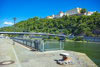 Prinzregent-Luitpold Bridge over the Danube and Veste Oberhaus in Passau