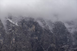 Fog in the Karwendel nature park Park