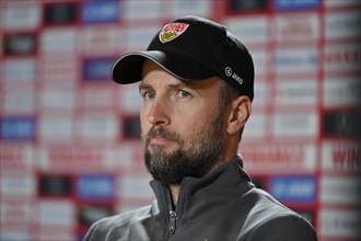 Coach Sebastian Hoeness VfB Stuttgart at the press conference