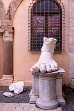 Giant foot from Emperor Constantine statue