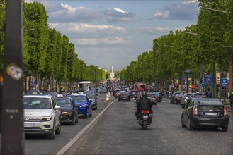 Daily traffic on the Champs Elysees